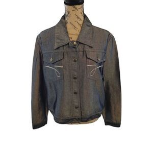 Johnny blaze flame denim Jacket Xl Y2K